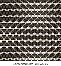 Seamless pattern with black and white geometric elements.