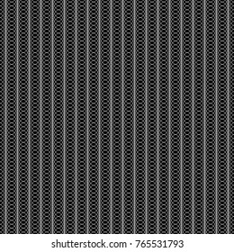 Seamless pattern. Black and white geometric texture. Monochrome mesh, lattice or net tissue structure. Endless abstract background. Vector.