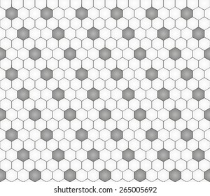 seamless pattern with black and white hexagons 