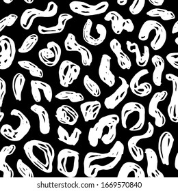 Diseño de piel de leopardo blanco negro, líneas simples abstractas, textura de fondo escandinava. tendencia de la temporada. Se puede utilizar para telas de envoltura de regalo, papel tapiz. Vector