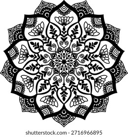 padrão sem costura, preto e branco, monocromático, mandala, floral, flor de lótus, fundo repetitivo, ornamental, decorativo, oriental, índio, étnico, tribal, boêmio, boho, papel de parede, design têxtil, impressão de tecido, vetor, ilustração, desenho, desenhado à mão, intrincado, detalhado, simetria, geométrica, espiritual, ioga, meditação, zentangle, design de tatuagem, damasco, batik, ladrilha, vintage, elegante, abstrato, gráfico, pano de fundo, textura, envoltório, embalagem, livro de coloração adulto, contraste, estilizado, tradicional arte, natureza, cultura, retro.