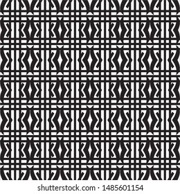 Seamless pattern black and white ornaments