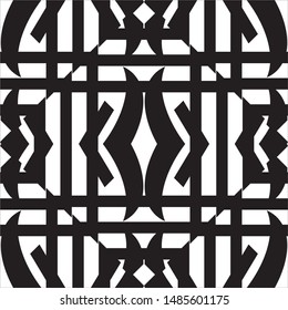 Seamless pattern black and white ornaments