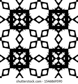 Seamless pattern black and white ornaments background