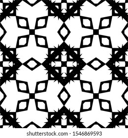 Seamless pattern black and white ornaments background