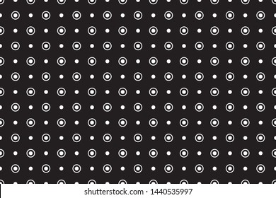 seamless pattern black and white polka dot background, vector, illustration