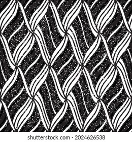 Seamless pattern with black and white segments _3_. Seamless vector illustration eps 10.