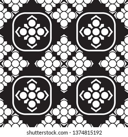 Seamless pattern in black and white shades. Can be used for printing or background.