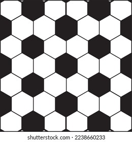 
Seamless pattern black and white soccer ball