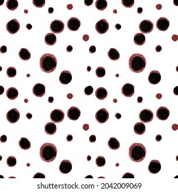 seamless pattern black and white with spots