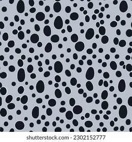 seamless pattern with black and white spots
