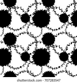 seamless pattern with black and white spots