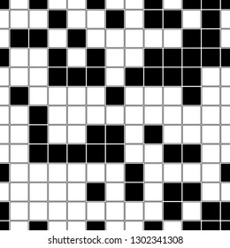 seamless pattern with black and white squares