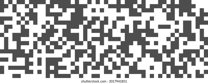 Seamless pattern of black and white squares. Pixel seamless pattern for posters, banners, postcards, textures and simple backgrounds. Scalable vector graphics
