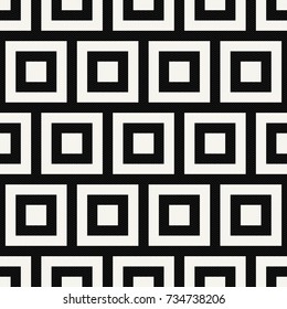 seamless pattern with black and white squares. vector geometric background. abstract ornament wallpaper design. fashion retro print