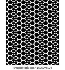 Seamless pattern with black white straight striped lines. Simple optical illusion, illusive effect. Kinetic tile in op art. Vector hypnotic background, texture. Decorative frame, vibrant design.