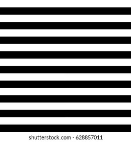 Seamless pattern with black white straight striped lines. Simple optical illusion, illusive effect. Kinetic tile in op art. Vector hypnotic background, texture. Decorative frame, vibrant design.