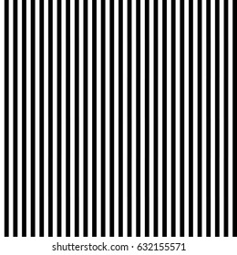 Seamless pattern with black white straight striped lines. Simple optical illusion, illusive effect. Kinetic tile in op art. Vector hypnotic background, texture. Decorative frame, vibrant design.