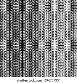 Seamless pattern with black white striped squares. Simple optical illusion, illusive effect. Kinetic tile in op art. Vector hypnotic background, texture. Decorative frame, vibrant design.