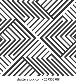 Seamless pattern. Black and white stripes design.