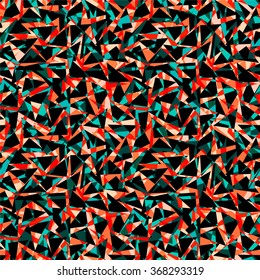 Seamless pattern with black and white stripes and spots of ink. Vector illustration