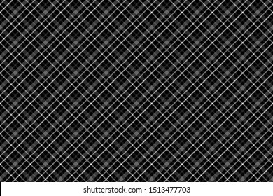 seamless pattern black and white tartan plaid. Scottish background, vector, illustration