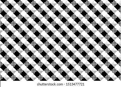 seamless pattern black and white tartan plaid. Scottish background, vector, illustration