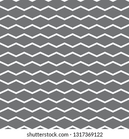 Seamless pattern black and white waves dotted zigzag print vector