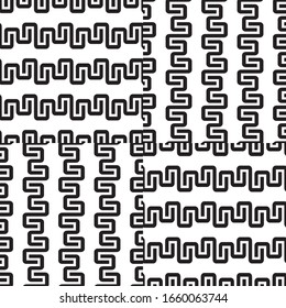 Seamless pattern with black zigzag lines.