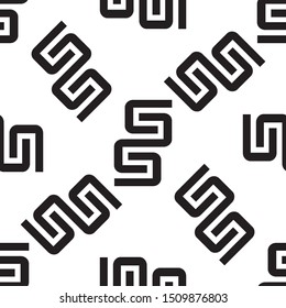 Seamless pattern with black zigzag lines(texture 9).
