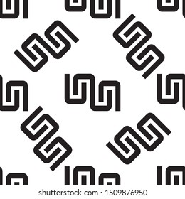 Seamless pattern with black zigzag lines(texture 8).