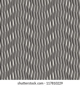 Seamless pattern with black zigzag stripes. Corrugated texture
