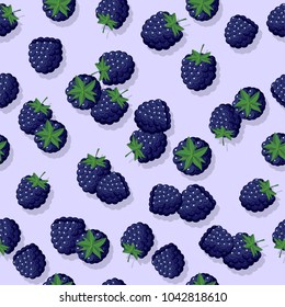 Seamless pattern with blackberry.