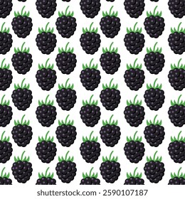 seamless pattern with blackberry fruits