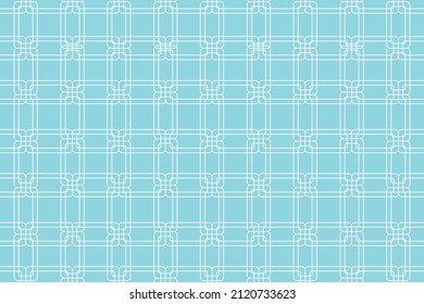 Seamless pattern of block chain. Simple design of linked chains together.