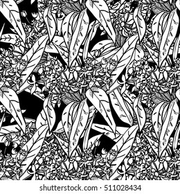Seamless pattern blood flower