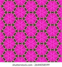 Het naadloze patroon van bloeiende bloemen in paars creëert een gevoel van elegantie, gratie en kalmte, het toevoegen van een natuurlijke sfeer die opvalt en in het oog springt, geschikt voor unieke decoratie.
