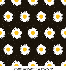 flores de flor sin inconvenientes con fondo negro y confetti
