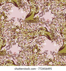 Seamless pattern with blossoming trees
