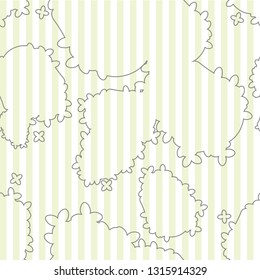 Seamless pattern with blossoms of lilac at sweet background.