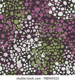 Seamless pattern of blots and spots. Fashionable camouflage for urban, tourist, fishing and hunting clothes. Background for design and texture for 3d models.