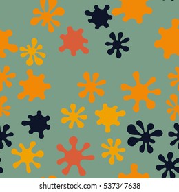 Seamless pattern of blots. Summer camouflage.
