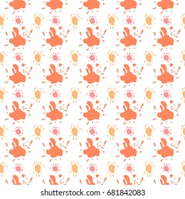 Seamless pattern with blots. Universal template.
