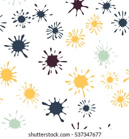 Seamless pattern of blots. Winter camouflage.