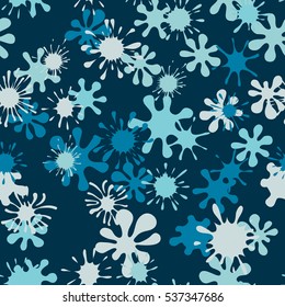 Seamless pattern of blots. Winter camouflage.