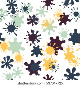 Seamless pattern of blots. Winter camouflage.