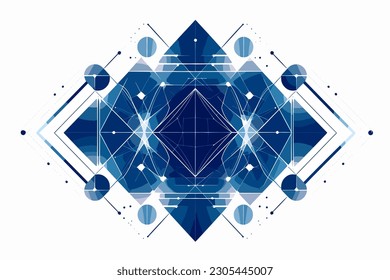 Seamless pattern with blue abstract vector illustration 3311