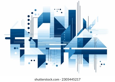 Seamless pattern with blue abstract vector illustration 74411