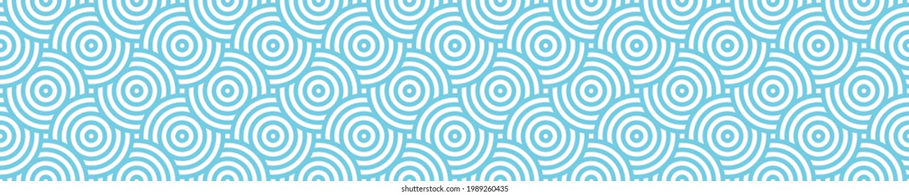 Seamless pattern with blue circles