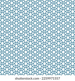 Seamless pattern with blue circles